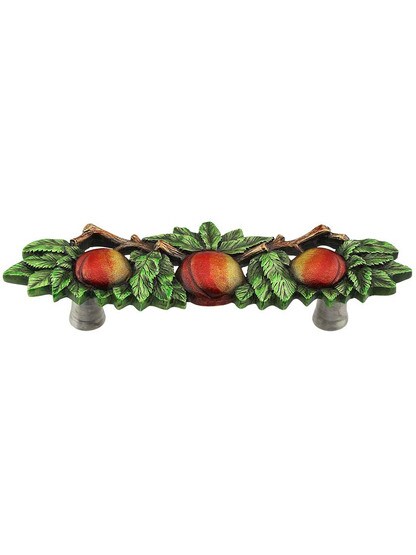 Georgia Peach Drawer Pull in Hand Tinted Antique Pewter.
